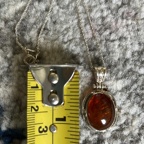 Amber sterling necklace - Picture 5 of 5